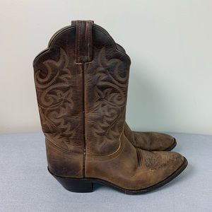 Dan Post Brown Mid Calf Cowboy Boots